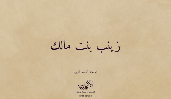 تعريف وتراجم لـ زينب بنت مالك