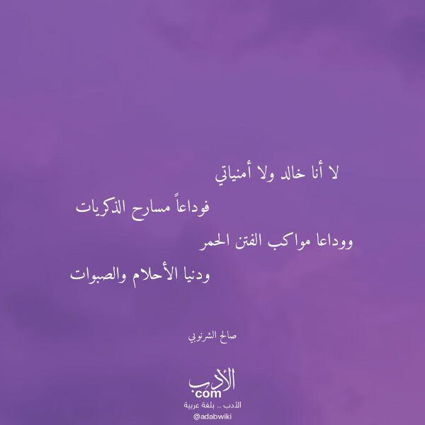 اقتباس من قصيدة لا أنا خالد ولا أمنياتي لـ صالح الشرنوبي