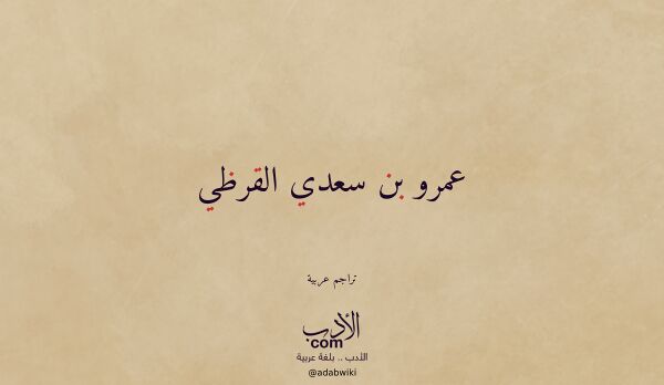 تعريف وتراجم لـ عمرو بن سعدي القرظي تعريف وتراجم لـ عمرو بن سعدي القرظي